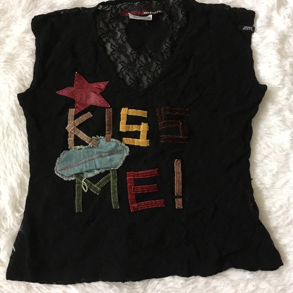 Sleeveless lace Miss Sixty KISS ME! top - Picture 3 of 8